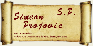 Simeon Projović vizit kartica